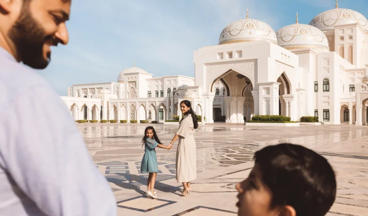 tourist at qasr-al-watan